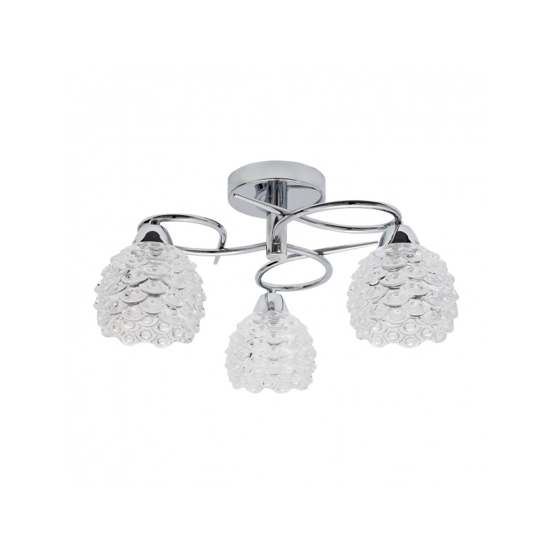 Plafón Tijuana cromo 3 x LED E-14 Fabrilamp